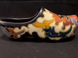 Antique handmade ceramic &#39;wooden shoe&#39;, Regina GOUDA Holland, handpainted - £38.05 GBP