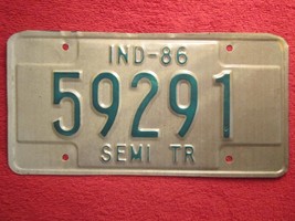 (Choice) LICENSE PLATE Semi Tr Tag 86 1986 INDIANA 59291 292 293 294 etc... - £4.36 GBP