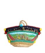 Dolce &amp; Gabbana Multicolor Woven Straw Basket Embellished Sicily Bag Women - $1,601.99