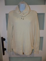 LRL Lauren Jeans CO Ralph Lauren Cream High Neck Knit Sweater Size M Wom... - £19.97 GBP