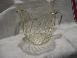 Anchor Hocking Small Pitcher-Dots &amp; Diagonals Pattern 255-1950&#39;s-USA - $12.00