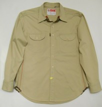 ROBERT GRAHAM Men&#39;s Freshly Laundered SHIRT Long Sleeve Khaki + Plaid Ac... - $39.95