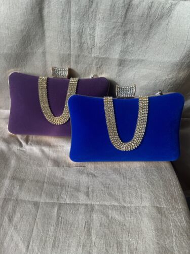Rhinestone Evening Bag Wedding Bridal Prom Purse Womens Beaded Crystal C... - $24.00+
