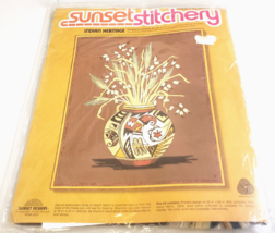 Indian Heritage Sunset Stitchery #2288 Vtg 1976 Crewel Embroidery Kit New Sealed - £11.79 GBP
