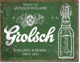 Grolsch Holland Brewing Beer Bar Pub Drinking Beers Alcohol Humor Metal ... - $20.95