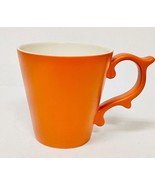 Starbucks Tazo Orange Rococo Scroll Swirl Handle Ceramic Coffee Mug 12oz - £67.06 GBP