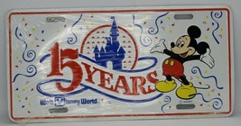 Walt Disney World License Plate 15 Years Anniversary 1986 Souvenir New S... - £10.95 GBP