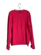 Vintage Polo Ralph Lauren Mens Large Hot Pink Sweater Logo Hong Kong - £13.78 GBP