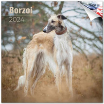 BORZOI Wall Calendar 2024 Animal DOG PET Lover Gift - £19.75 GBP