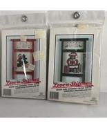 2 Christmas Counted CrossStitch Washboard Kit Love’n Vintage Santa Bear - £17.11 GBP