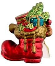 A Holiday Tradition Christmas  Ornament Boot Stocking Hand Painted  - $6.95 CAD