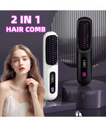 ACB- 2 In 1 Straight Hair Comb Wireless Hair Straightener Brush Hair Fas... - $21.99