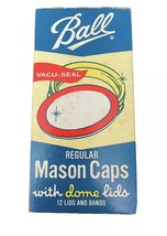 Ball Vacuseal Wide Mouth Mason Caps With Dome Lids 1 Box Home Kitchen - £9.69 GBP