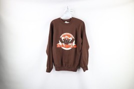 Vtg 80s Womens Medium Faded Spell Out Cleveland Browns Football Sweatshirt USA - £63.19 GBP