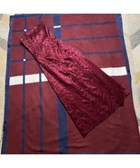 burgundy embroidered formal maxi dress  Jessica McClintock  Women’s 8 - £64.95 GBP