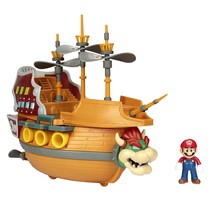 Deluxe Bowser'S Air Ship Playset With Mario Action Figure  Authentic In-Game Sou - £58.97 GBP