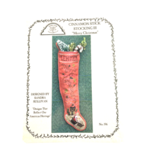 Homespun Elegance Pattern Christmas Stocking Cinnamon Stick III  - $14.28