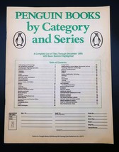 Vtg Penguin Books Catalogue By Category &amp; Series W/ Backlist 1985 Epheme... - $19.99
