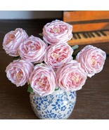 Austin Rose Peony Latex Fake Flower Living Room Decoration Vivid Pink Roses - $30.97