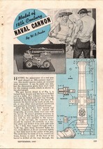 1945 Vintage Make 18th Century Naval Cannon Project Article Popular Mech... - $29.95