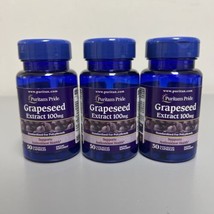 Puritan&#39;s Pride Grapeseed Extract 100 mg 3 x 50 Rapid Release Capsule 09/25 - £16.43 GBP