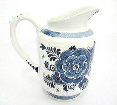 Blauw Delfts Royal Distel Pitcher Blue Hand Painted 6&quot; Holland Very Nice - £8.83 GBP