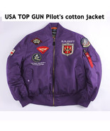 Fashion youth cotton WADDED JACKET  Air Force Jacket Top Gun Pilot Padded - $82.00