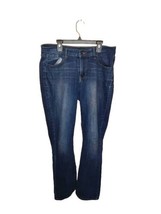 Old Navy Womens Curvy Profile Boot Cut Jeans Blue Stretch Dark Wash Mid Rise 8 - £7.82 GBP