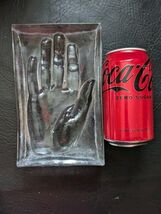 Claus Josef Riedel Verre Cristal Main Forme Sculpture Plat Transparent 4... - $103.06