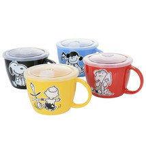 Gibson Peanuts 70th Anniversary 4 Piece Stoneware 23.5oz Soup Bowl Set w... - £21.25 GBP