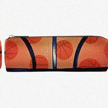 HoopHaven Pencil Pouch: Basketball Texture Case for School, Office, and Makeup - - $35.59