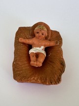 Vintage Plastic Baby Jesus Figurine From France, Antique Style Nativity - $364.41 MXN