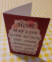Set Of 6 Love Note Any Occasion Greeting Cards 2014C Mom May Life Give To You - £8.39 GBP