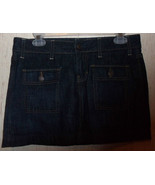 NEW!  WOMENS 1969 Gap Jeans Limited Edition DARK BLUE JEAN MINI SKIRT SI... - £19.74 GBP