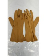 Gold Nylon Vintage Kayser Gloves Size 7 VTG - $31.10 CAD
