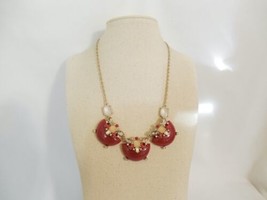 Charter Club 18.5” w 2&quot;ext Gold Tone Half Cherry Cluster Frontal Necklace F331 - £11.68 GBP