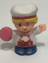 Fisher Price Little People Chef Eddie Blonde Baker Cake Winking 2016 Toy Figure - £6.66 GBP