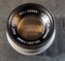 WOLLENSAK  f4.5 ENLARGING VELOSTIGMAT 3 1/2&quot; FOCUS ENLARGING CAMERA LENS... - $23.83