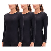 Women&#39;S Compression Long Sleeve Athletic Shirts (Medium, Black/Black/Black) - £43.93 GBP