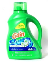 1 Bottle Gain 100 Oz Aroma Boost Blissful Breeze 64 Loads Liquid Detergent - £27.17 GBP