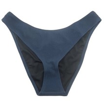 J Crew Textured Cheeky Bikini Bottom Dark Blue Curved Waist Size XL BC05... - $12.61