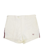 Vintage Fred Perry Shorts Mens 38 Striped Tennis Sportswear Off White 3&quot; - £34.13 GBP