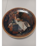 EDWIN M KNOWLES NORMAN ROCKWELL SOCIETY &quot;DREAMING IN THE ATTIC&quot; CHINA PL... - $49.49
