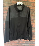 Izod Golf Jacket XXL Black Long Sleeve Collar 4 Pockets Lightweight Extr... - $14.25