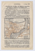 1914 Antique Map Of Swinemünde świnoujście City Pomerania Pommern Germany Poland - £22.53 GBP