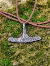 Hammer pendant hanforged laminated steel, Mjolnir, Ukonvasara - $1,645.03 MXN