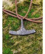 Hammer pendant hanforged laminated steel, Mjolnir, Ukonvasara - $90.00