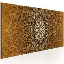 Tiptophomedecor Stretched Canvas Zen Art - Golden Finesse - Stretched &amp; Framed R - £70.76 GBP+