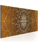 Tiptophomedecor Stretched Canvas Zen Art - Golden Finesse - Stretched &amp; ... - £70.81 GBP+