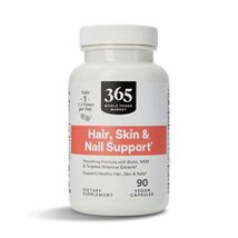365 by Whole Foods Market, Hair Skin &amp; Nails 2000 Biotin, 90 Count 06/2027 - $15.14